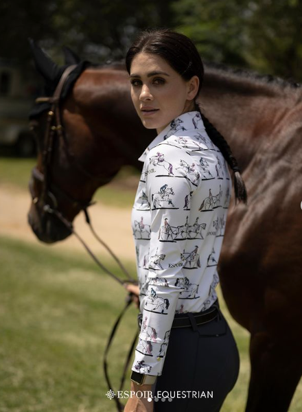 Espoir United Equestrian White Button Shirt