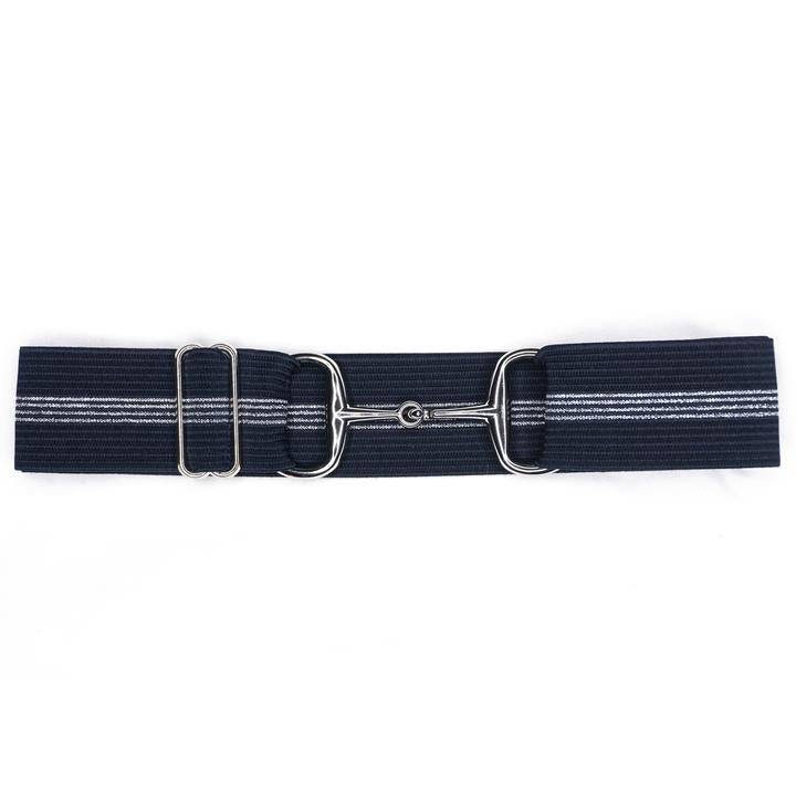 Snaffle Bit Elastic Belt 1.5 Silver Snaffle