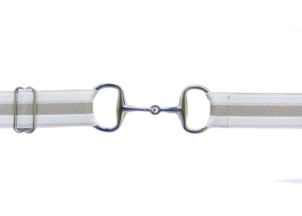 Snaffle Bit Elastic Belt 1.5 Silver Snaffle