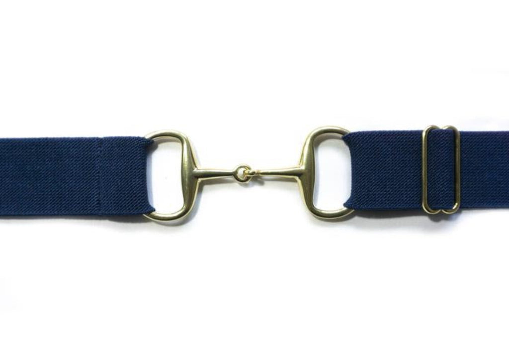 Snaffle Bit Elastic Belt 1.5 Silver Snaffle