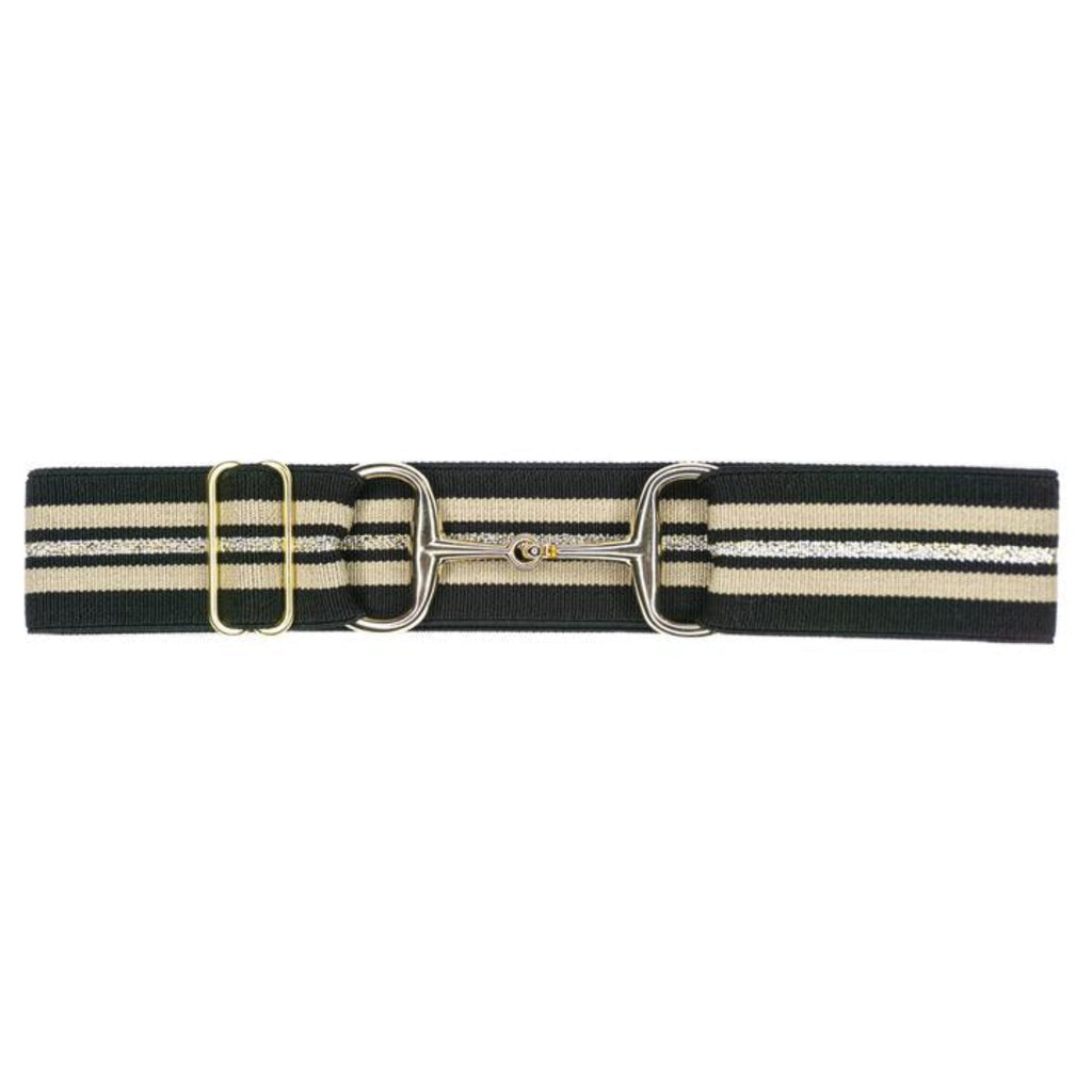Snaffle Bit Elastic Belt 1.5 Silver Snaffle