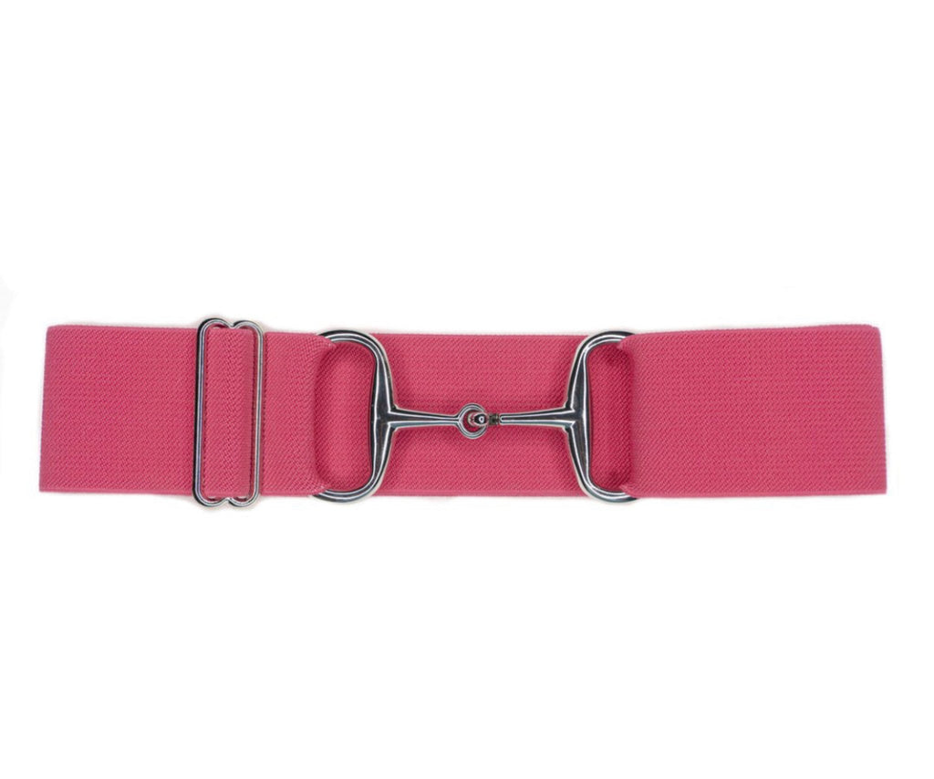 Snaffle Bit Elastic Belt  2" Gold Snaffle