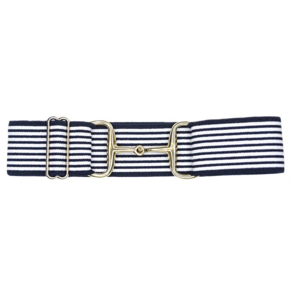 Snaffle Bit Elastic Belt  2" Gold Snaffle