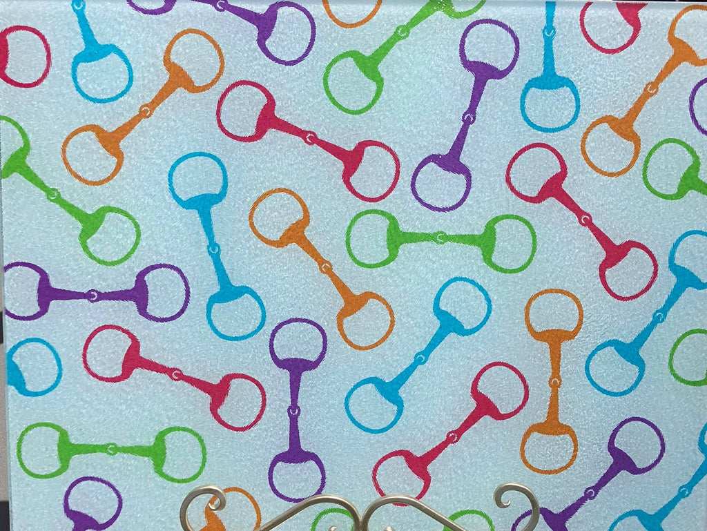 Snaffle Bits Glass Cutting Board