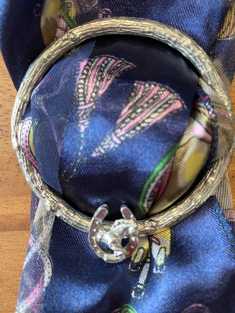 Twig Horse & Shoe Scarf Ring