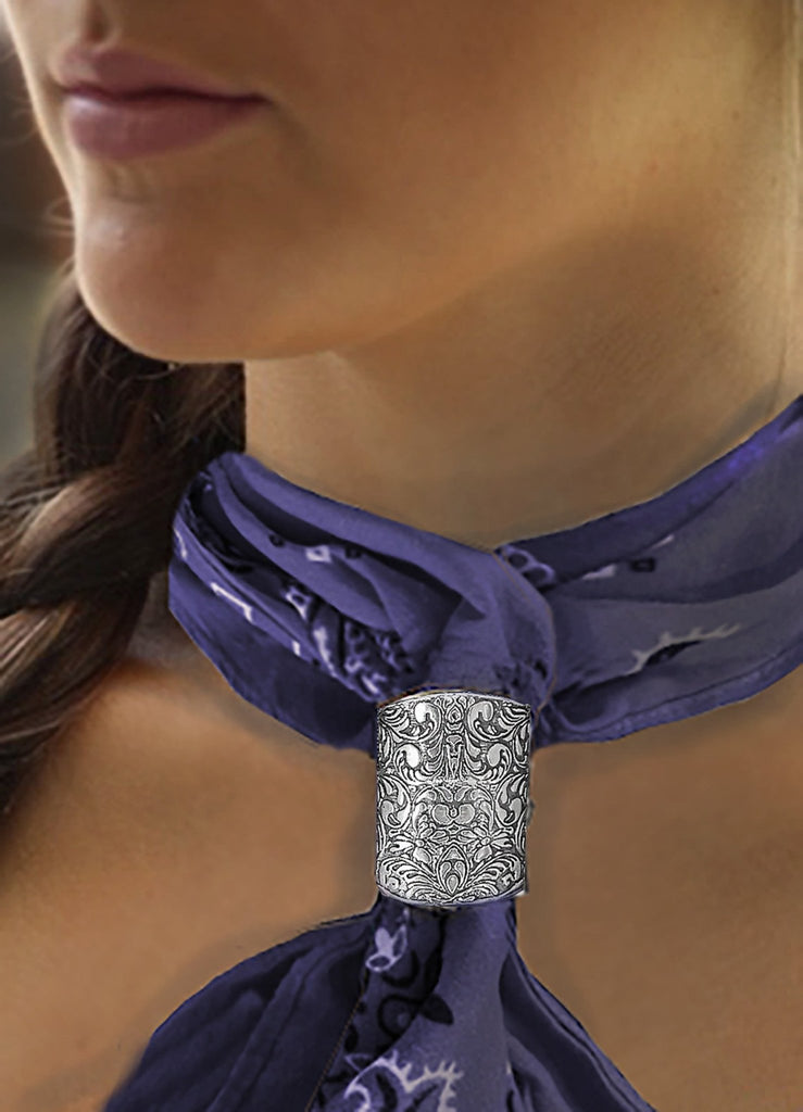 Western Saddle Detail Scarf Ring