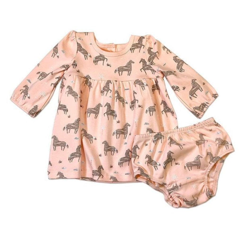 Wild & Free Horse Flare Dress + Bloomer Set