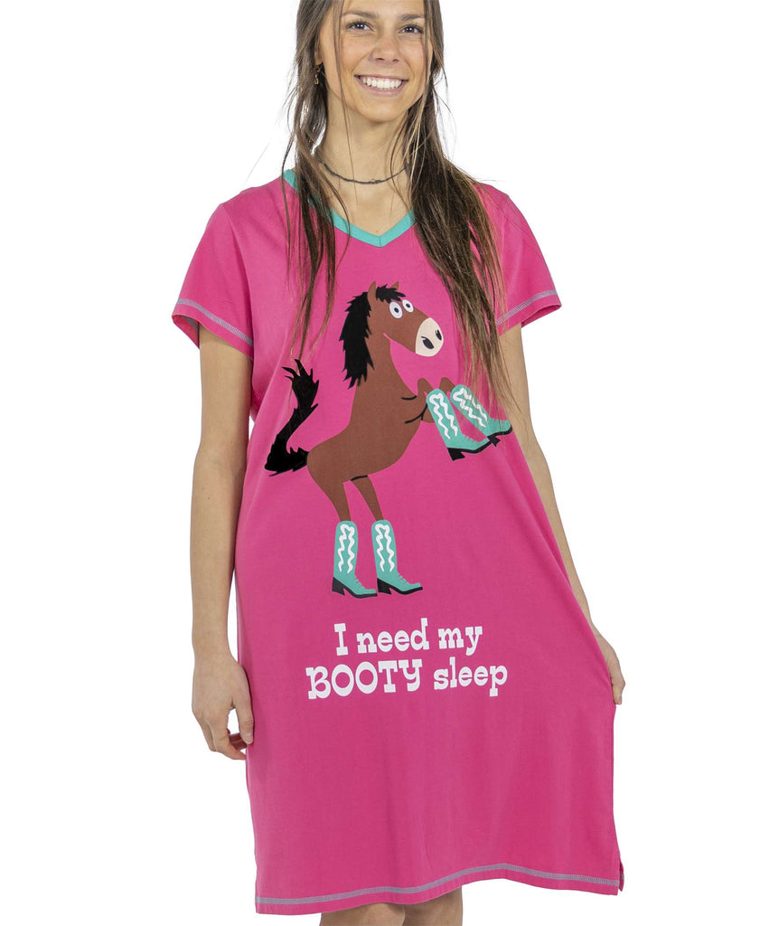 Need Booty Sleep V-neck Nightshirt