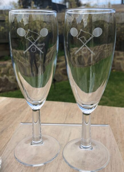 Polo Cross Champagne Glasses