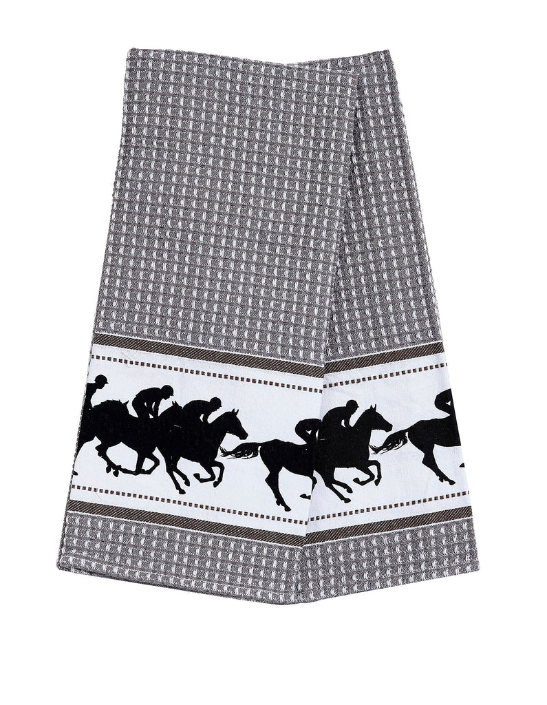 Grey Racehorse Tea Towel
