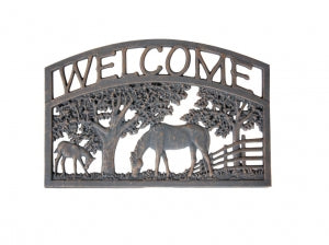 Horses Welcome Sign