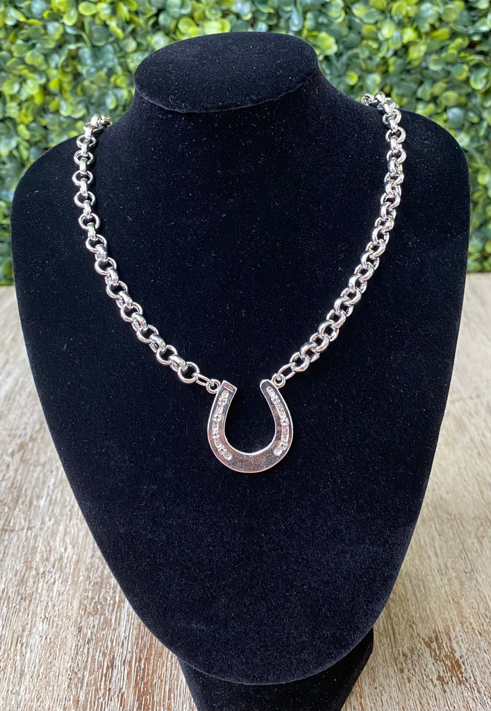 Silver  Horse Shoe Necklace