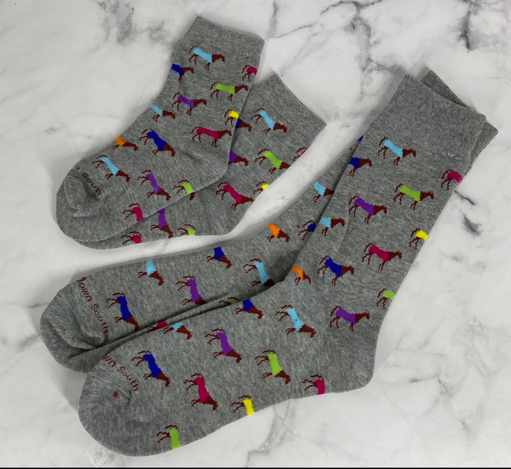 Multi Colour Horse Socks