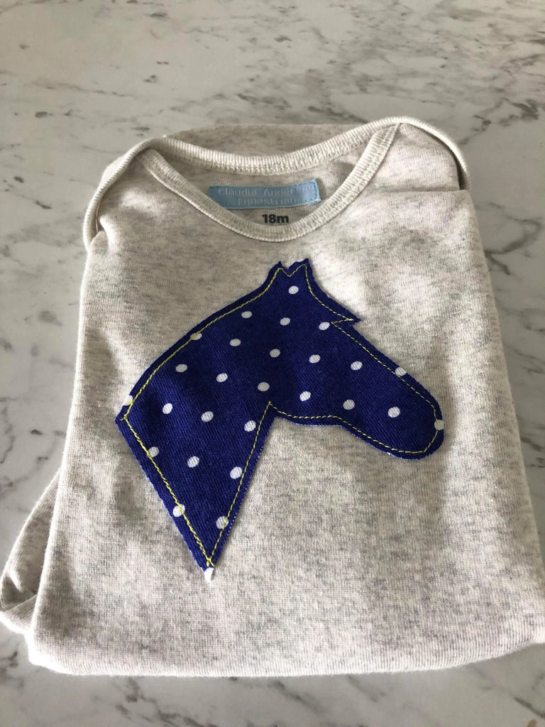 Grey/ Blue with Spots Body Suit
