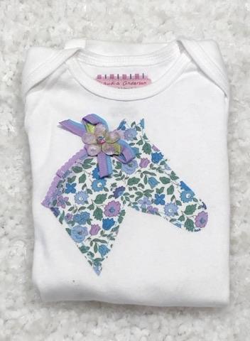 Lilac Blue Floral Infant Body Suit