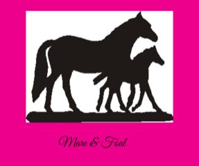 Mare and Foal Equine Cottage Weathervane