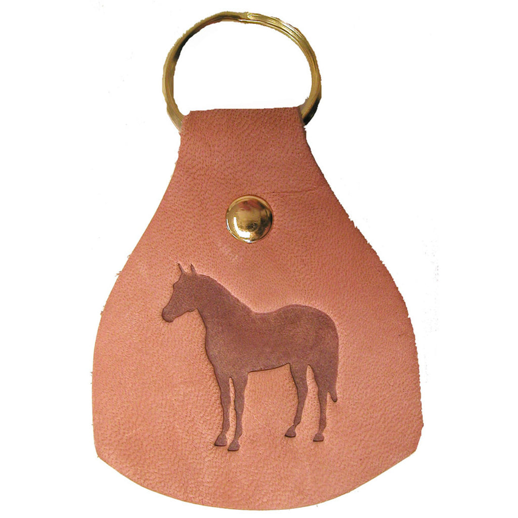 Quarter Horse Stamped Leather Key Fob