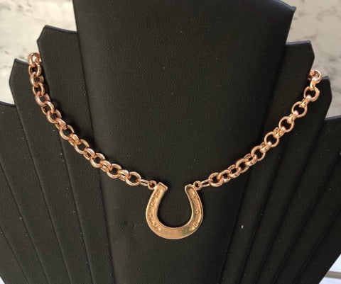 Rose Gold Horse Shoe Necklace