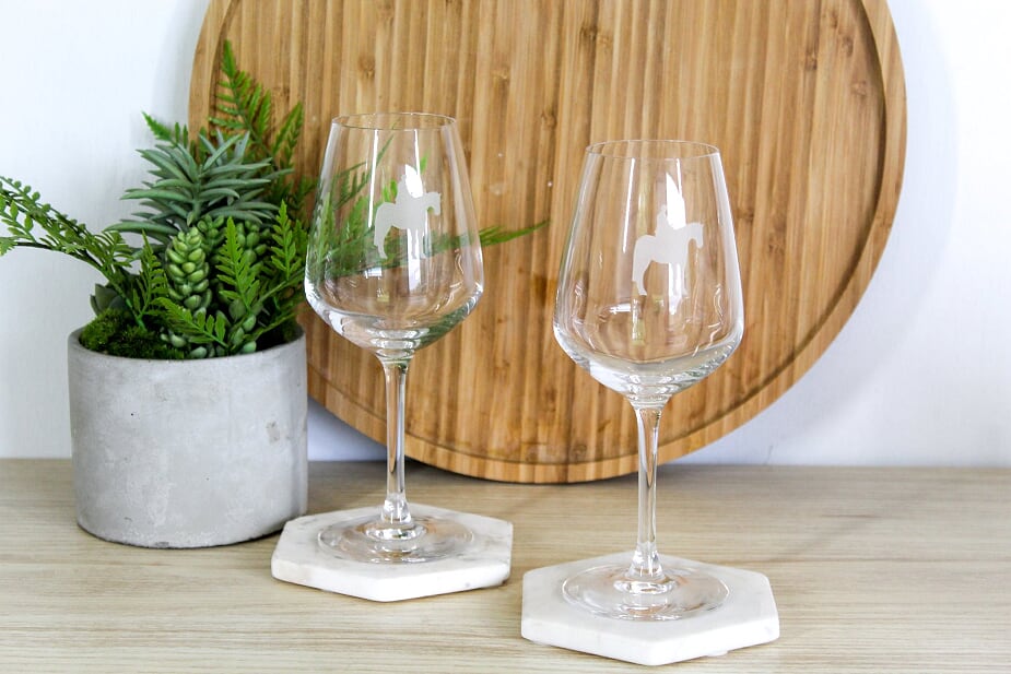 Sidesaddle Wine Glasses