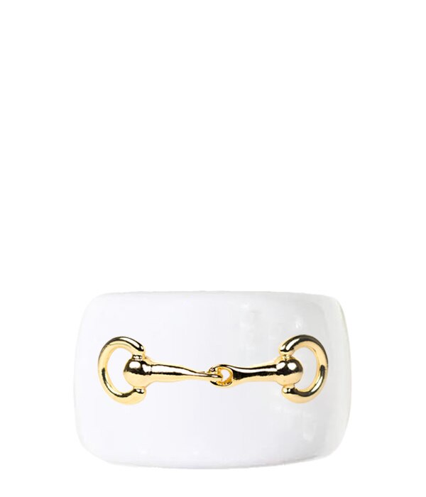 Large Snaffle Cuff -White